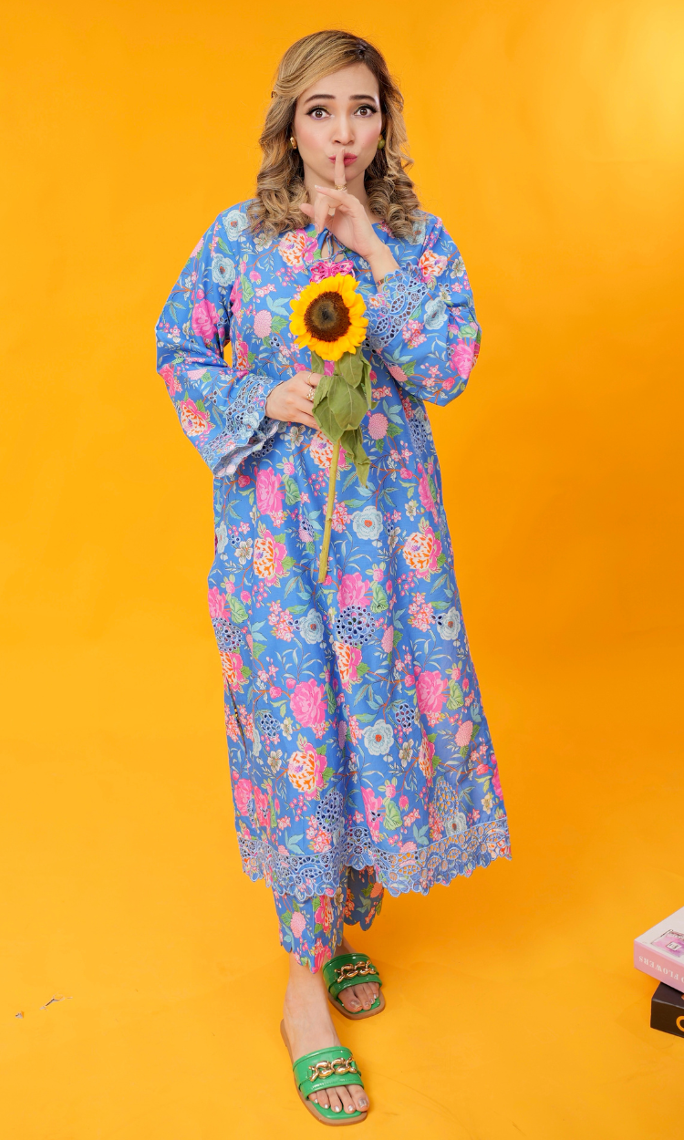 Ufaq – 2 Piece Premium Printed Pret Suit