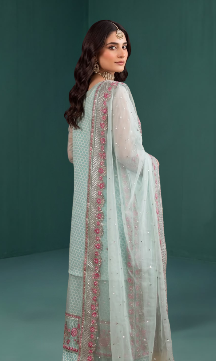 Mehrnaz – Luxury Embroidered Organza Ensemble