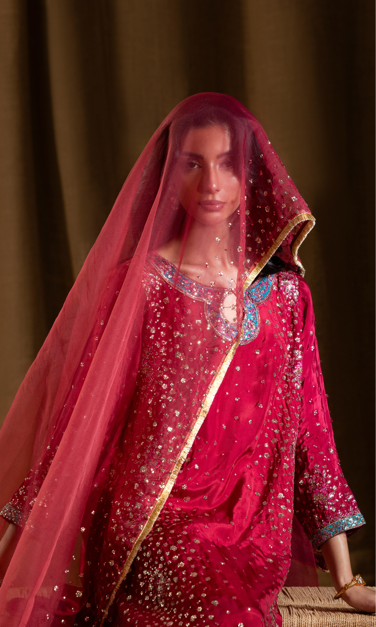 Sitary — Deep Rose | Luxury 3-Piece Silk Ensemble