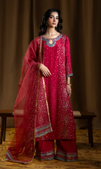 Sitary — Deep Rose | Luxury 3-Piece Silk Ensemble