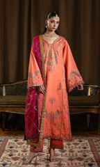 Shah Bano — 3 Piece Luxury Embroidered Pure Dull Silk