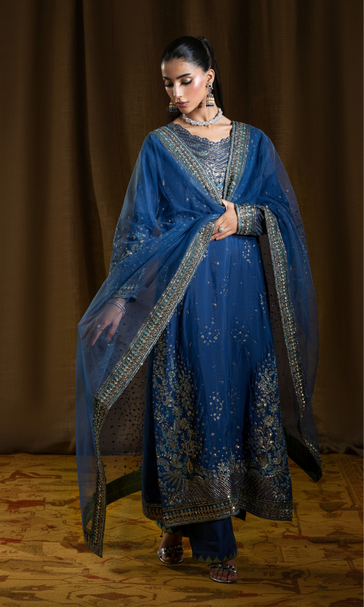 Sassi — 3 Piece Luxury Embroidered Pure Dull Silk