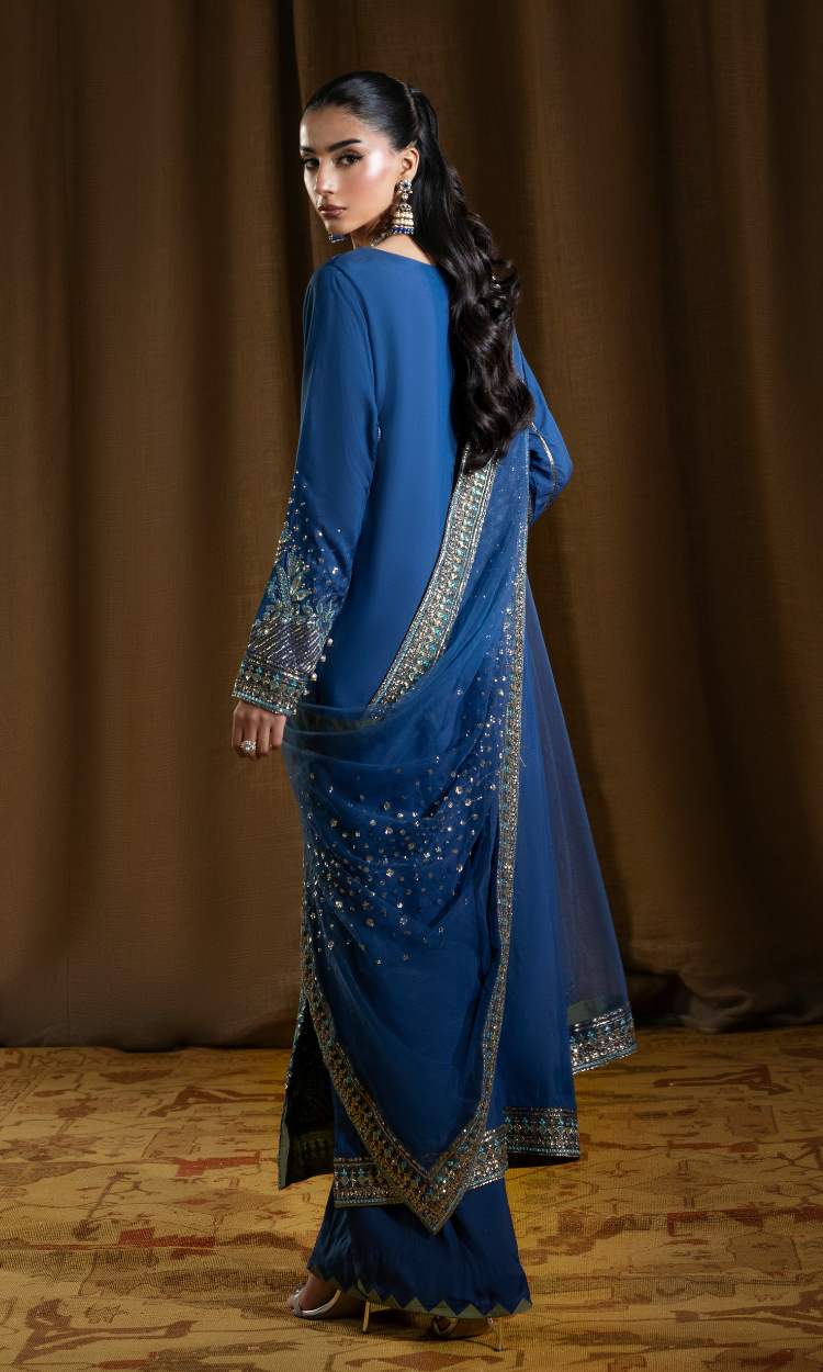 Sassi — 3 Piece Luxury Embroidered Pure Dull Silk