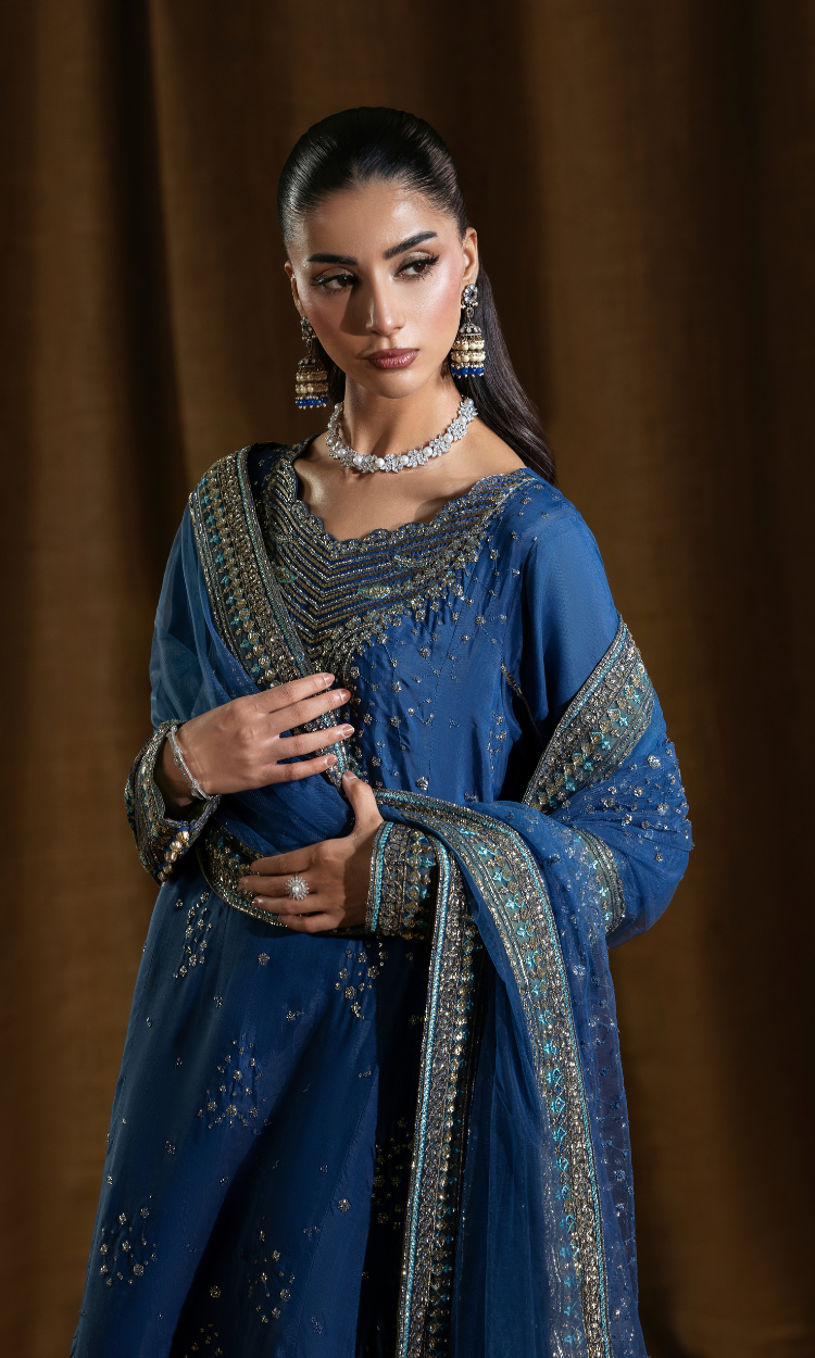 Sassi — 3 Piece Luxury Embroidered Pure Dull Silk