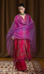 Chamkeeli — 3 Piece Luxury Embroidered Pure Dull Silk