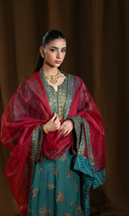 Ambarsariya — 3 Piece Luxury Embroidered Pure Dull Silk