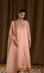 Amraao Jan —3 Piece Luxury Embroidered Pure Dull Silk