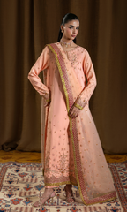 Amraao Jan —3 Piece Luxury Embroidered Pure Dull Silk
