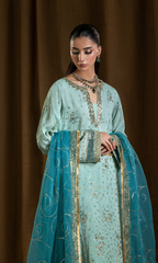Sara — 3 Piece Luxury Embroidered Pure Dull Silk