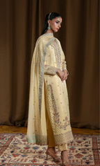 Meena —3 Piece Luxury Embroidered Pure Dull Silk