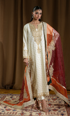 Mehar Bano — 3 Piece Luxury Embroidered Pure Dull Silk