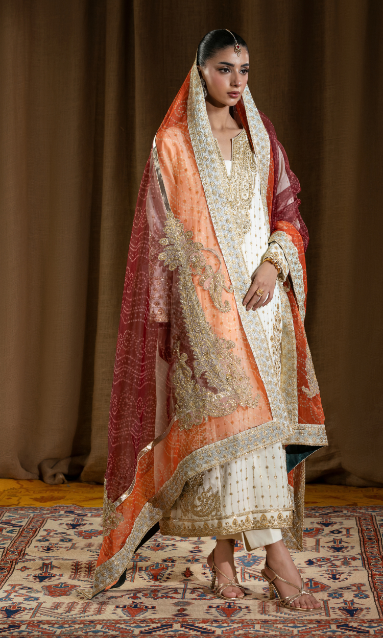 Mehar Bano — 3 Piece Luxury Embroidered Pure Dull Silk