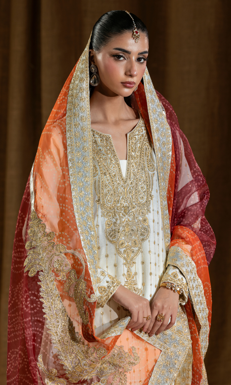 Mehar Bano — 3 Piece Luxury Embroidered Pure Dull Silk