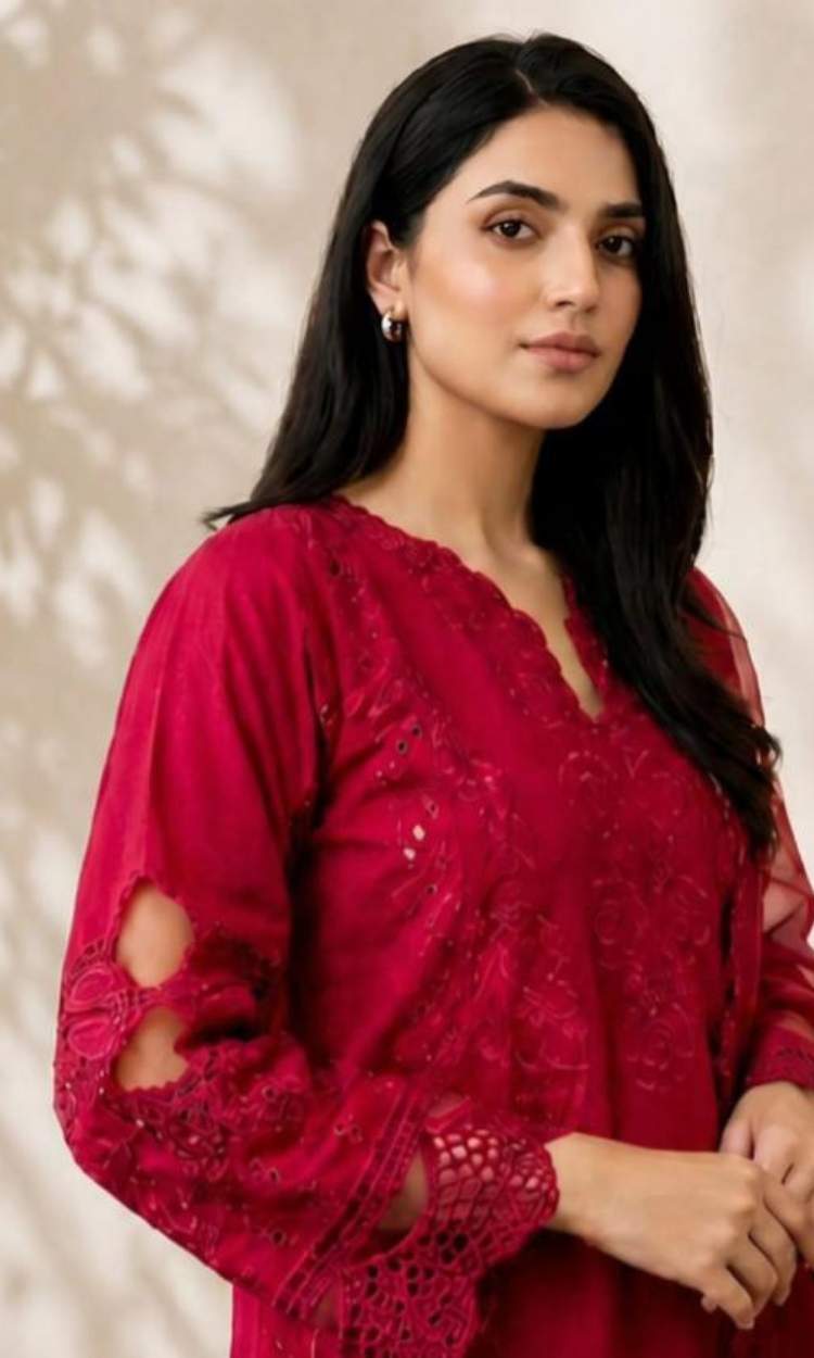 Sakura-3PC Pret Embroidered Lawn