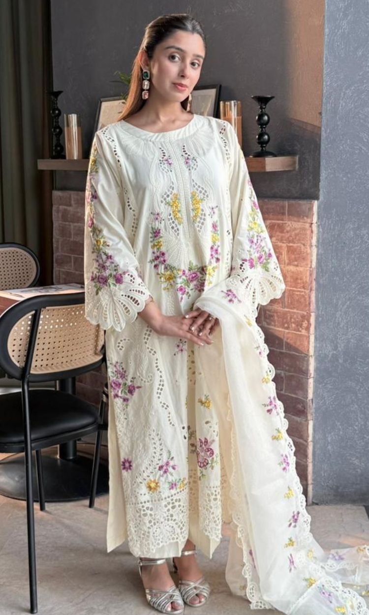 Pearl - 3PC Pret Embroidered Lawn