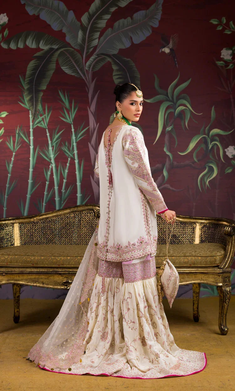 Gul-e-Noor – Customized Embroidered Khadi Net Sharara Set