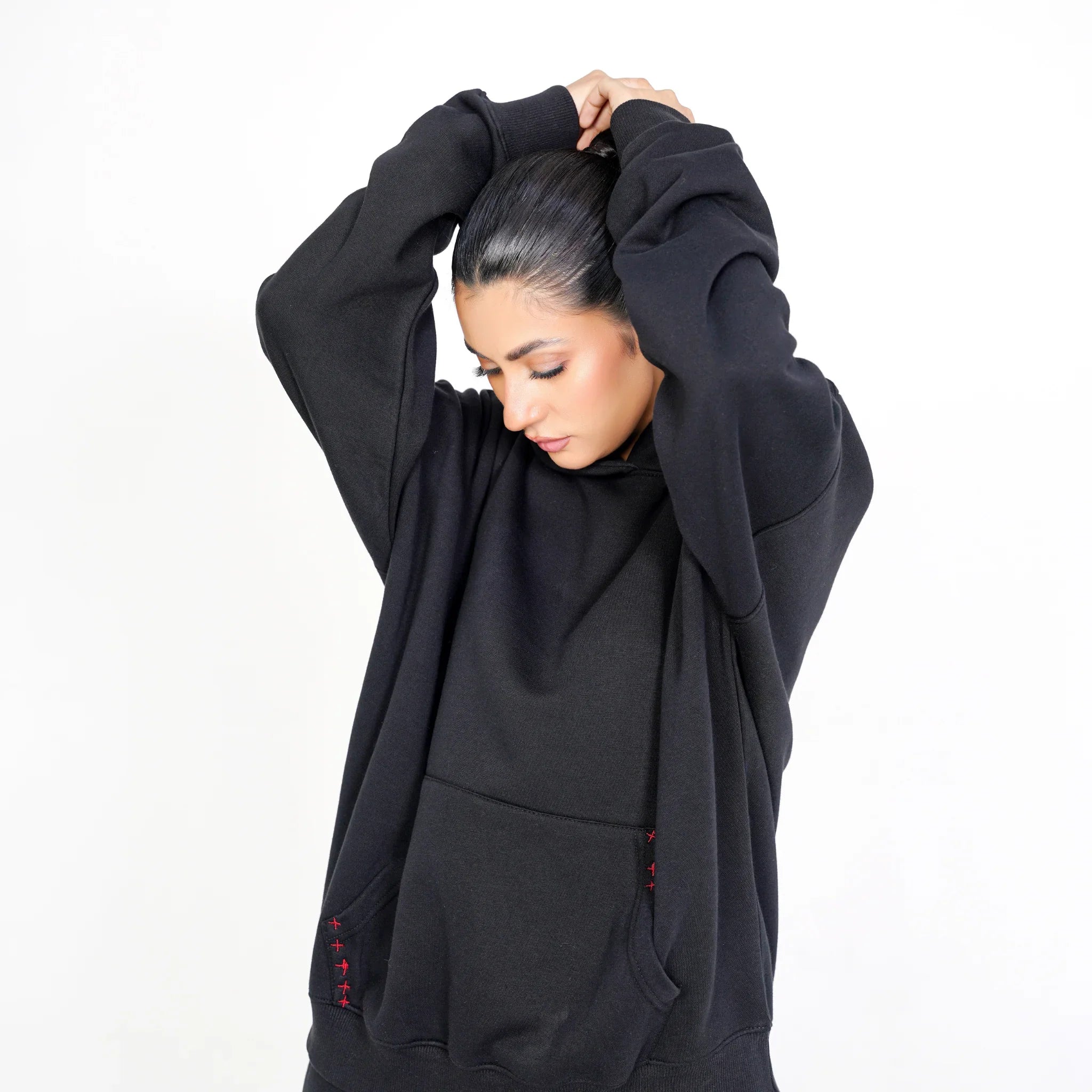 Black NYC Riot Oversized Graphic Hoodie Set