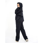 Black NYC Riot Oversized Graphic Hoodie Set